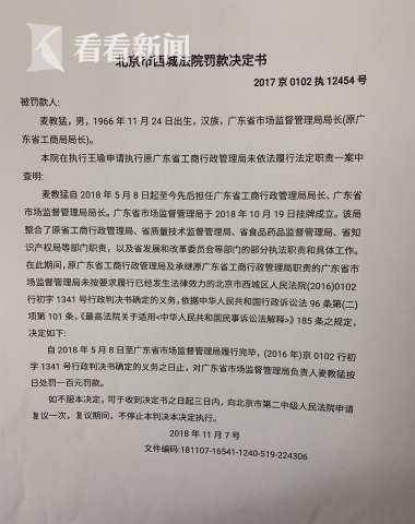 超10亿元项目烂尾 广东工商局长仅被日罚100元