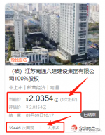 特级企业“南通六建”破产拍卖：2.0354亿成交，