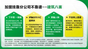 加盟挂靠建筑分公司不靠谱--建筑八害